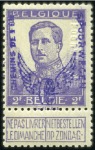 Stamp of Belgium » General issues from 1894 onwards 1915 "Roue Ailée", essais de surcharge en violet s