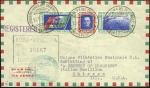Stamp of Italy 1933 Balbo Crossing, Rome to USA, both triptychs t