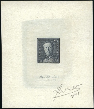 Stamp of Belgium » General issues from 1894 onwards 1928 Roi Albert 1er, épreuve d'un projet non-adopt