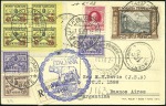 Stamp of Italy » Vatican State 1933 Zeppelin 1st South America flight, three cove