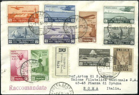 Stamp of Italy » Italian Colonies and Possessions » Libya 1934 8th Tripoli Fair airmails & "Espressi" cplt.