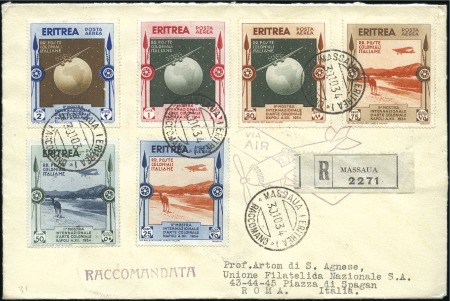 Stamp of Italy » Italian Colonies and Possessions 1934 Second Colonial Arts Expo, four reg'd covers