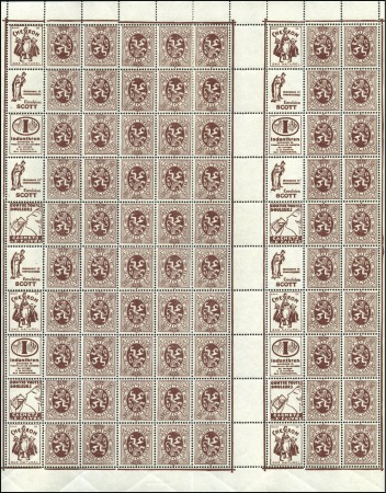 Stamp of Belgium » General issues from 1894 onwards PUB/TÊTE-BÊCHE: 1929-32 Lion héraldique 75c Chevro