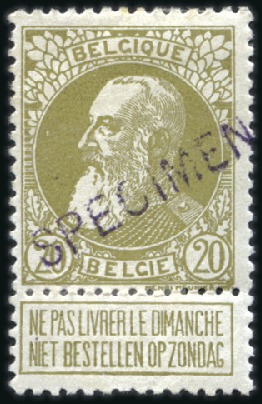 Stamp of Belgium » General issues from 1894 onwards 1905 Grosse barbe, Petit ensemble spécialisé compo
