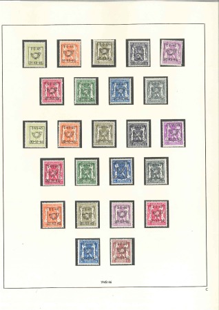 Stamp of Belgium 1910-68, Ensemble de préoblitérés sur diverses pag