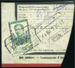 Stamp of Belgium » General issues from 1894 onwards 1915 "Roue Ailée", 5c vert, 25c bleu et 40c vert, 