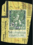 Stamp of Belgium » General issues from 1894 onwards 1915 "Roue Ailée", 5c vert, 25c bleu et 40c vert, 
