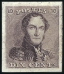 Stamp of Belgium » Belgique. 1849 Epaulettes - Réimpressions Réimpressions de 1895 du coin du 10c brun et du 20