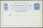 Stamp of Belgian Congo Entier postal réponse payée 5c vert +10c rouge, et