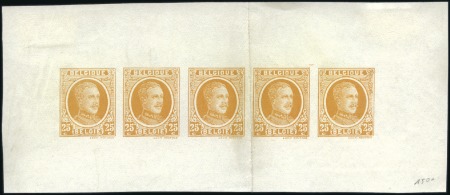 Stamp of Belgium » General issues from 1894 onwards 1922-27 Houyoux, épreuve du 25c en brun-orange en 