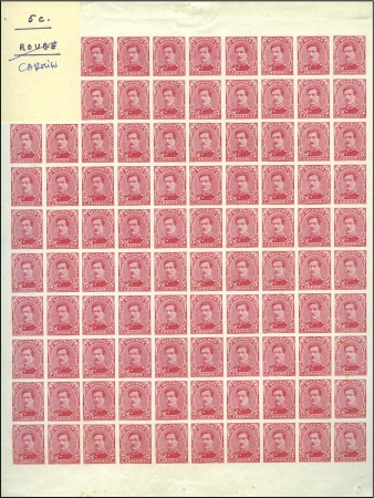 Stamp of Belgium » General issues from 1894 onwards 1915-19 Roi Albert Ier, Épreuve typographique de l