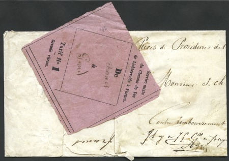 Stamp of Belgium » General issues from 1894 onwards Lettre par Chemin de Fer de Furnes à Gand contre-r