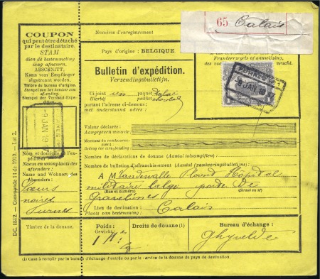 Stamp of Belgium » General issues from 1894 onwards 1920 Émission de Londres 1F gris foncé sur Bulleti