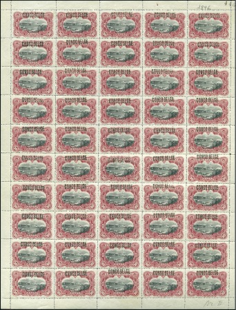 Stamp of Belgian Congo 1909 Surcharge de Bruxelles, type 2, 10c carmin en