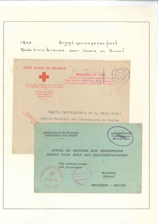 Stamp of Belgium » General issues from 1894 onwards 1940-45, CROIX-ROUGE, lot de 185 lettres montrant 