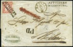 Stamp of Switzerland / Schweiz » Sitzende Helvetia Gezaehnt » Briefmarken 1862 30C zinnober (unten angeschnitten) gestempelt AFFO