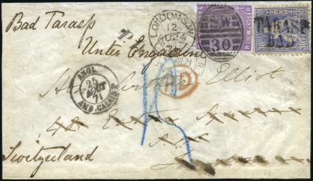 Stamp of Great Britain » 1855-1900 Surface Printed WITHDRAWN

1871 (Aug) Cover from Switzerland to 