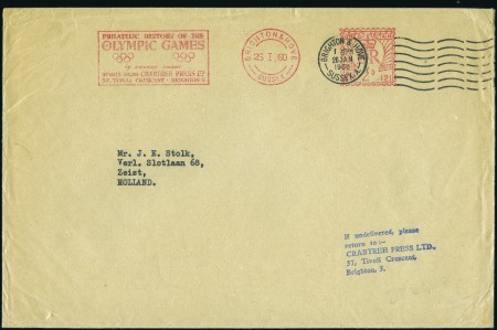 Stamp of Italy 1960 Envelope with "Philatelic History of the Olym