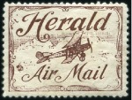 Stamp of Australia » Commonwealth of Australia 1920, Two "Herald Air Mail" perf. vignettes in dar