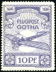 Stamp of Germany » German Empire 1919 Bork-Brück (no gum) and 10pf Gotha (natural c