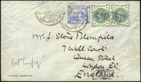 Stamp of Egypt » 1884 Changed Colours 1884 Colour Change 1pi blue, three covers, incl. s