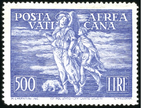 Stamp of Italy » Vatican State 1948 Archangel & Tobias set, barely hinged, very f