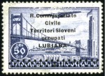 Stamp of Italy » Italian Occupations WWII » Lubiana (Ljubljana) 1941 Airmail overprints set of 10, the 1d, 10d and