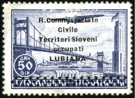 Stamp of Italy » Italian Occupations WWII » Lubiana (Ljubljana) 1941 Airmail overprints set of 10, the 1d, 10d and