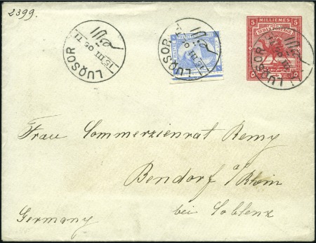 Stamp of Egypt » 1884 Changed Colours 1884 Colour Change 1pi blue, three covers, incl. s