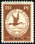 Stamp of Germany » German Empire 1912 Rhein-Main "E. EL. P." ovpt. set of two, full