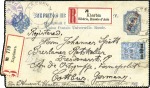 Stamp of Russia » Russia Post in China - Manchuria HARBIN: 1920 10k "Kitai" letter card registered fr