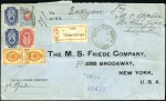 Stamp of Russia » Russia Post in China - Manchuria 1901 Cover registered to the USA with 1k pair, 4k,