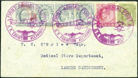 Stamp of India 1911 (Feb. 18) First Aerial Post / U.P. Exhibition