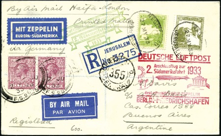 Stamp of Palestine and Holy Land 1933 (May-June) Zeppelin 2nd South America Flight