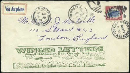 Stamp of United States 1919 Return Flight of GB airship "R. 34," Roessler