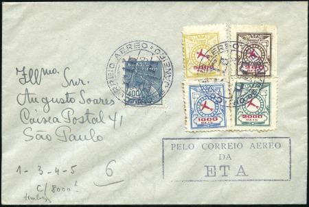 Stamp of Brazil 1929 E.T.A. set less 300R value, plus postage 400R