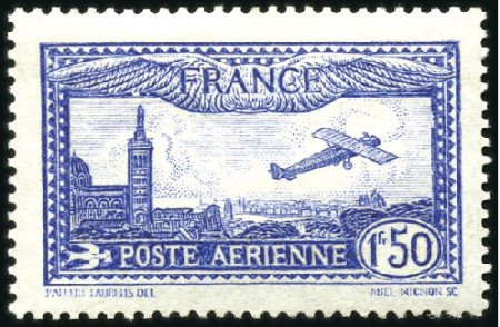 Stamp of France 1930 1.50Fr Ultramarine and Bright Ultramarine col