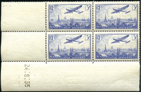 Stamp of France 1936 Plane over Paris issue, 5 diff. values (less