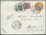 Stamp of Egypt » 1888-1906 New Currency 1888-1906 New Currency 3m maroon, one cover, two s