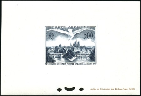Stamp of France 1947 500Fr UPU, special die proofs (Yvert "blocs s