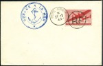 Stamp of France 1943-45, Quatre lettres non circulées avec USA 6c 