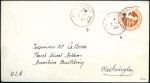Stamp of France 1945 USA 6c Entier postal, deux exemplaires avec s