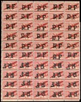 Stamp of France 1944-45 Surcharge "RF" sur 6c USA en feuille de 50