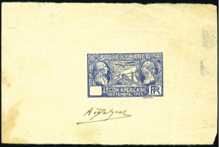 Stamp of France 1927 American Legion / Lindbergh set, each as arti
