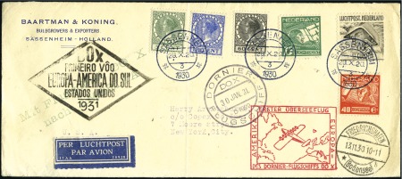 Stamp of Netherlands 1931 (30 Jan.) Do-X first trans-Atlantic flight co