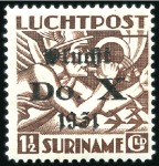 Stamp of Netherlands Colonies » Surinam 1931 Do-X Flying Boat set, lh, very fresh, fine, d