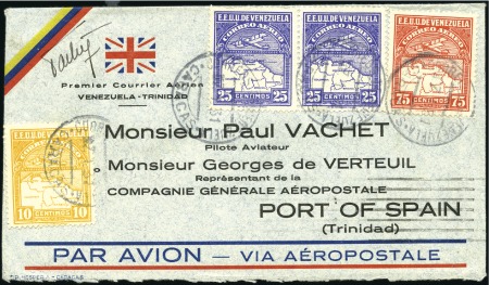 Stamp of Venezuela Two 1930-31 FFCs by Aéropostale: 1930 (15 April) f