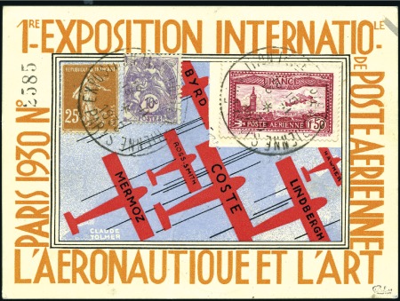 Stamp of France 1930 1.50Fr Carmine with "EIPA 30" perfin tied by