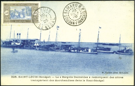 Stamp of Colonies françaises » Sénégal 1926 (20 Oct.) Leg of the France to Madagascar fli