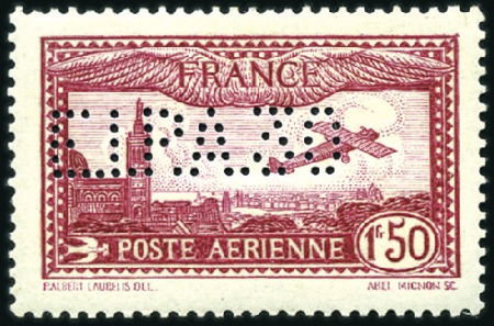 Stamp of France 1930 1.50Fr Carmine with "EIPA 30", mint nh, very